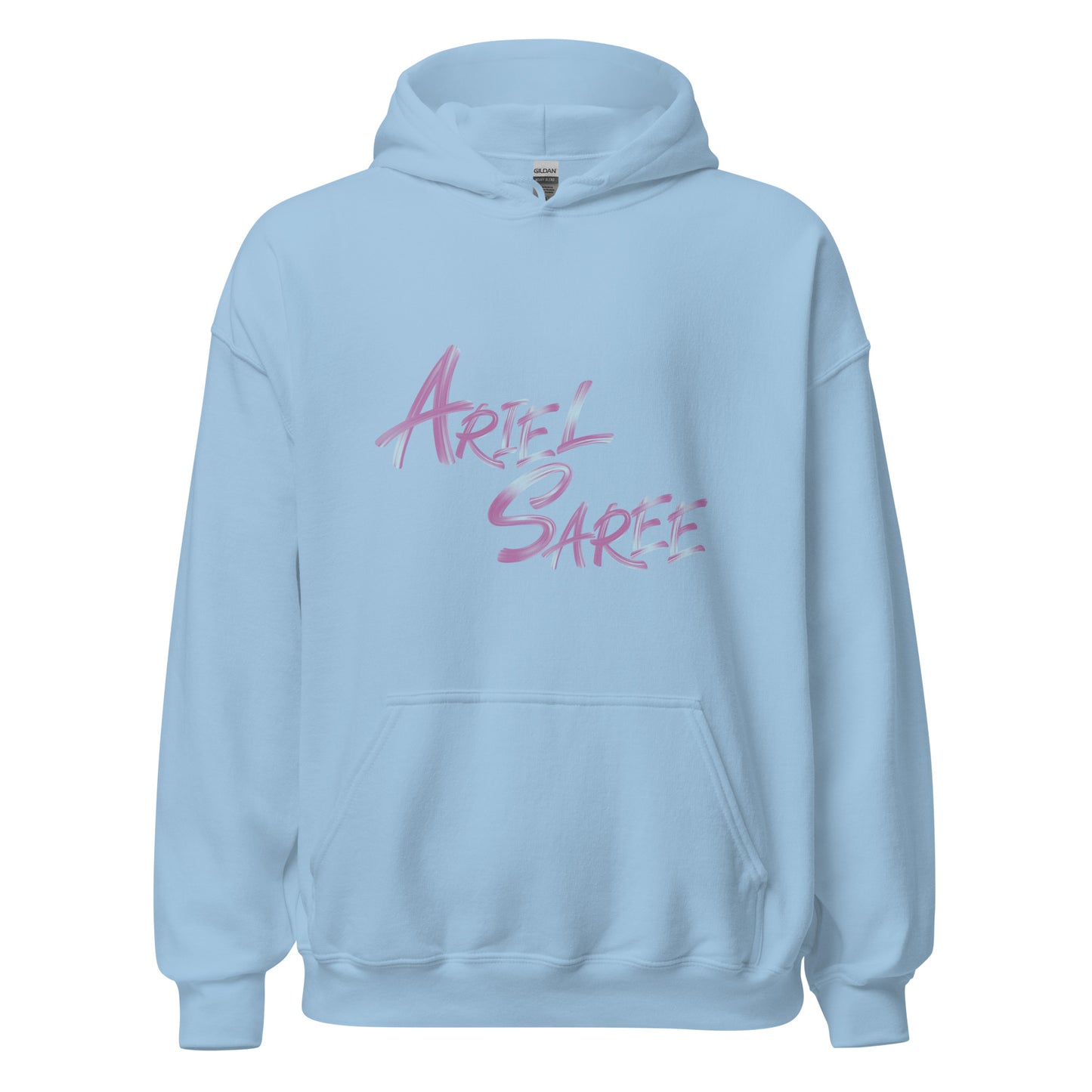 Unisex Hoodie - Pink Ariel Saree Name Graphic